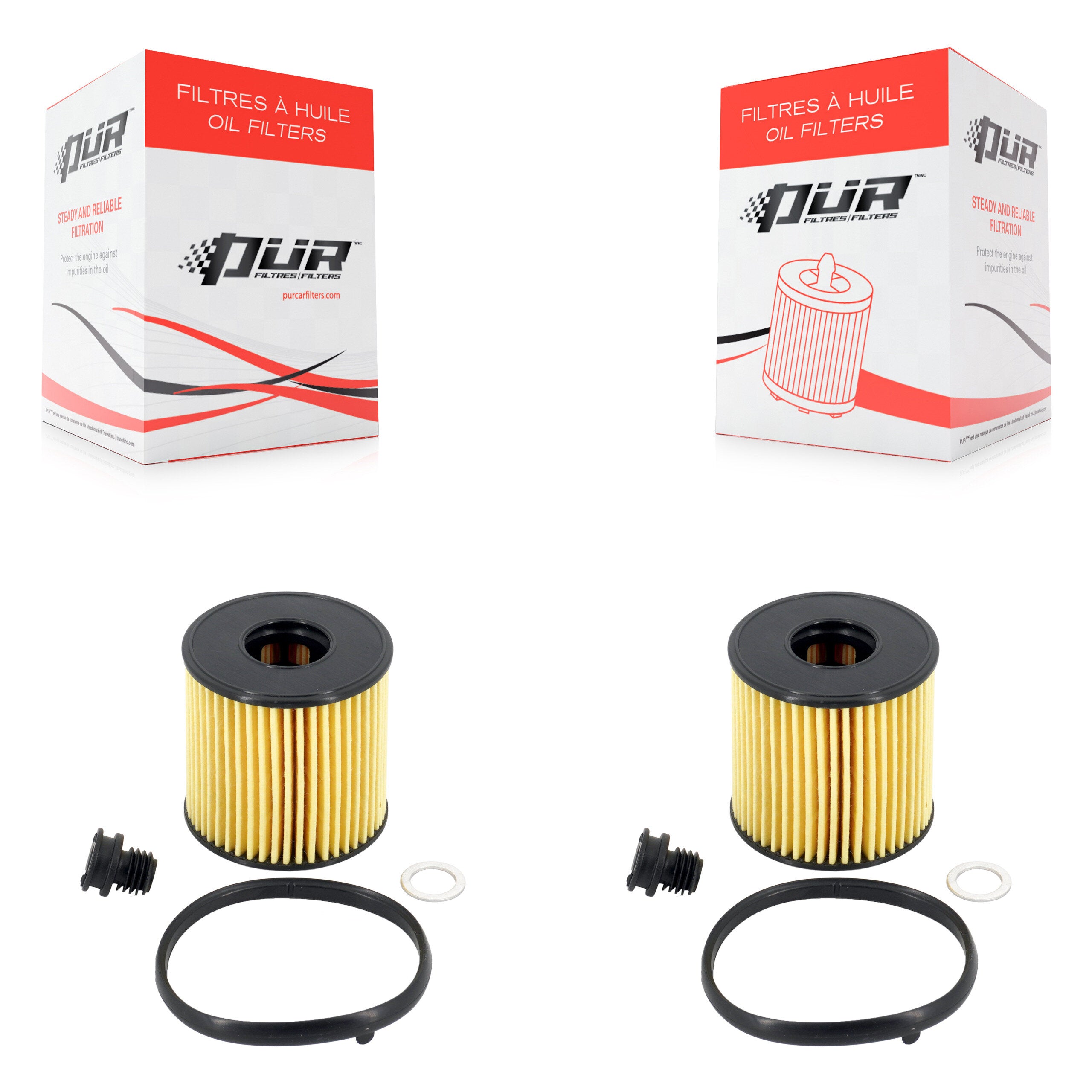 Engine Cartridge Oil Filter (2 Pack) For Hyundai Elantra Kona Sonata Kia K4 2.0L K56-100587