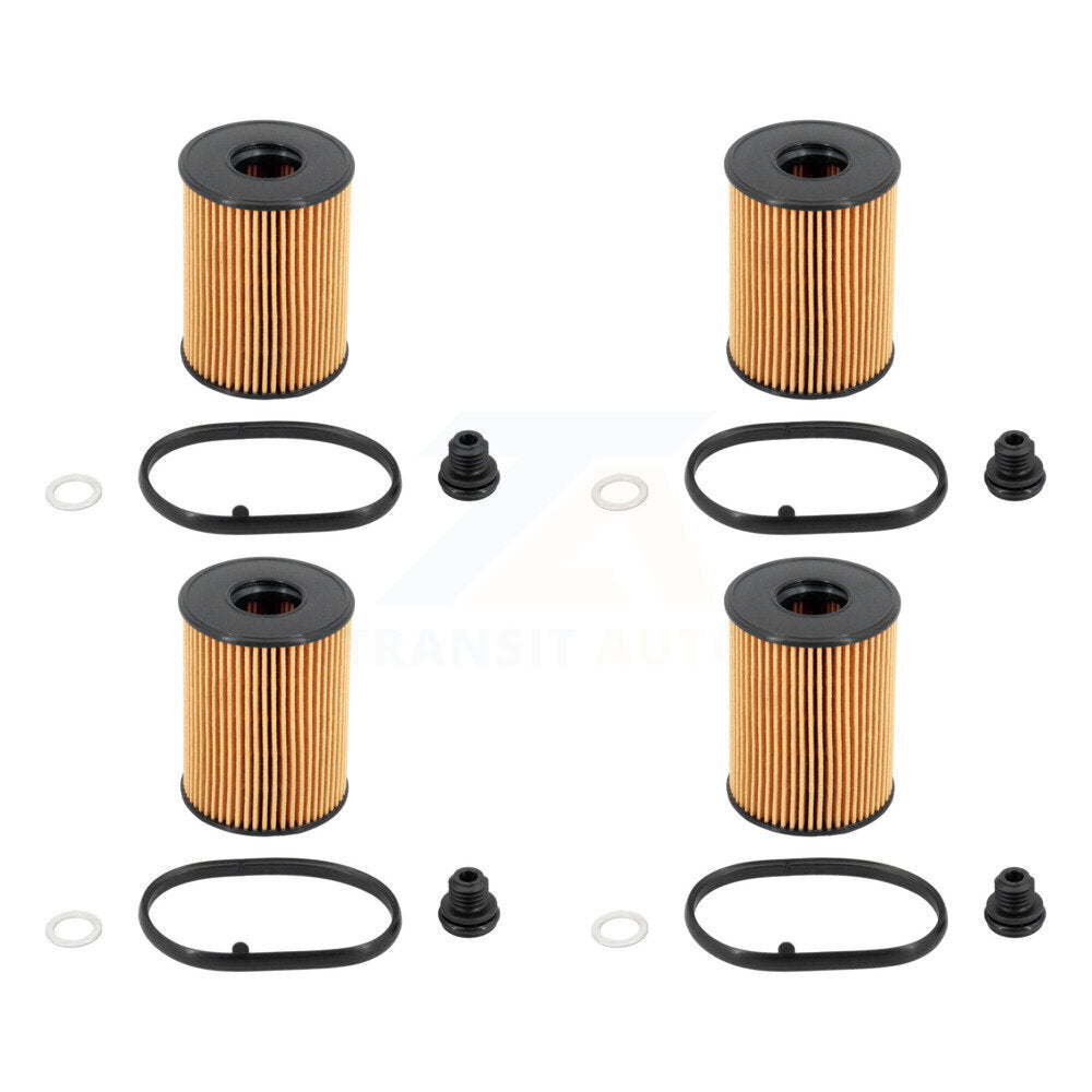 Engine Cartridge Oil Filter (4 Pack) For Hyundai Tucson Kia Santa Fe Sportage Sorento K5 K56-100588