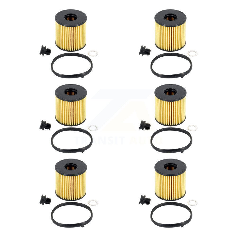 Engine Cartridge Oil Filter (6 Pack) For Hyundai Elantra Kona Sonata Kia K4 2.0L K56-100591