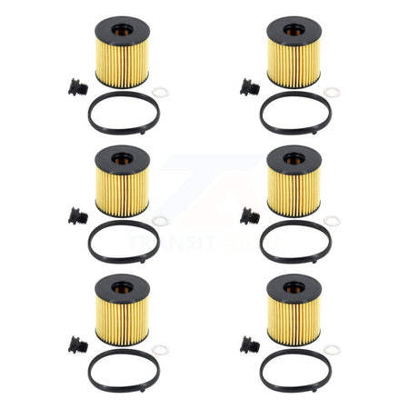 Engine Cartridge Oil Filter (6 Pack) For Hyundai Elantra Kona Sonata Kia K4 2.0L K56-100591