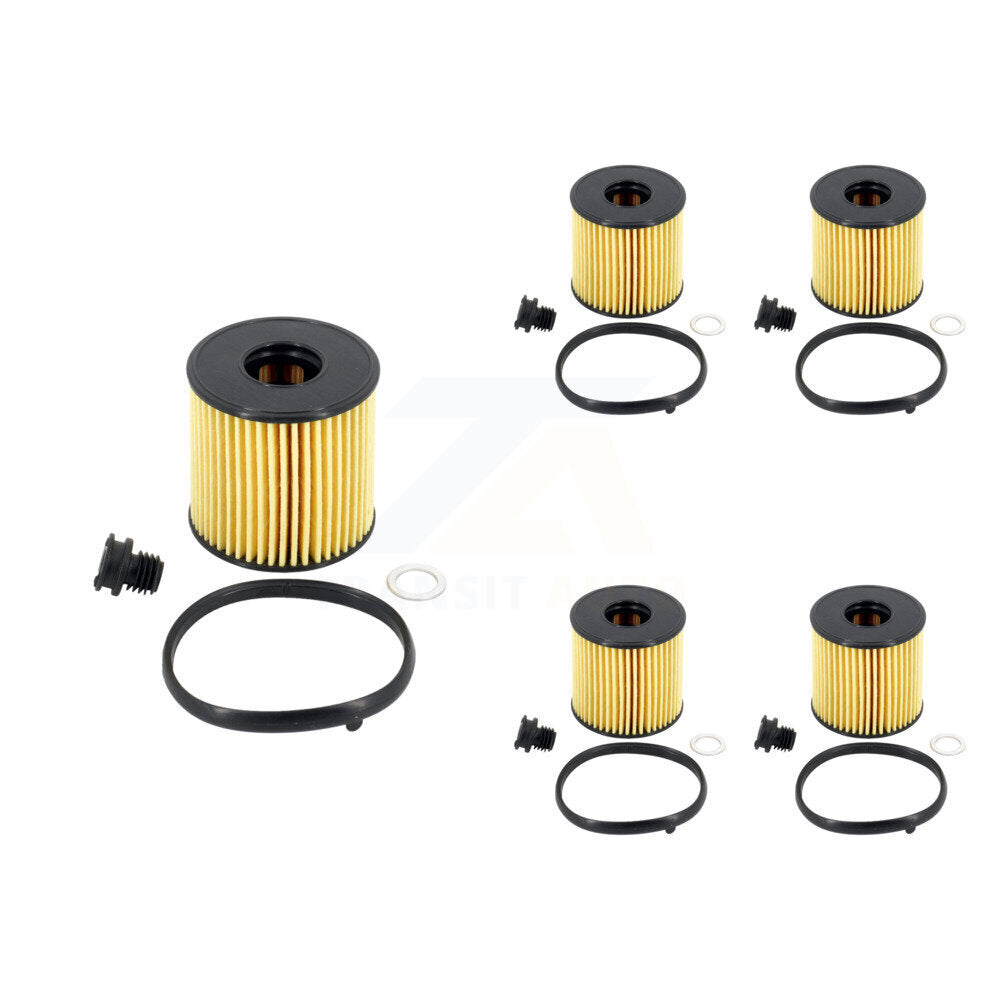 Engine Cartridge Oil Filter (5 Pack) For Hyundai Elantra Kona Sonata Kia K4 2.0L K56-100595