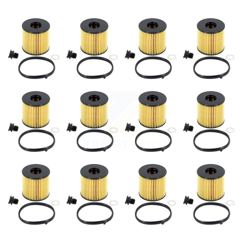 Engine Cartridge Oil Filter (12 Pack) For Hyundai Elantra Kona Sonata Kia K4 2.0L K56-100603