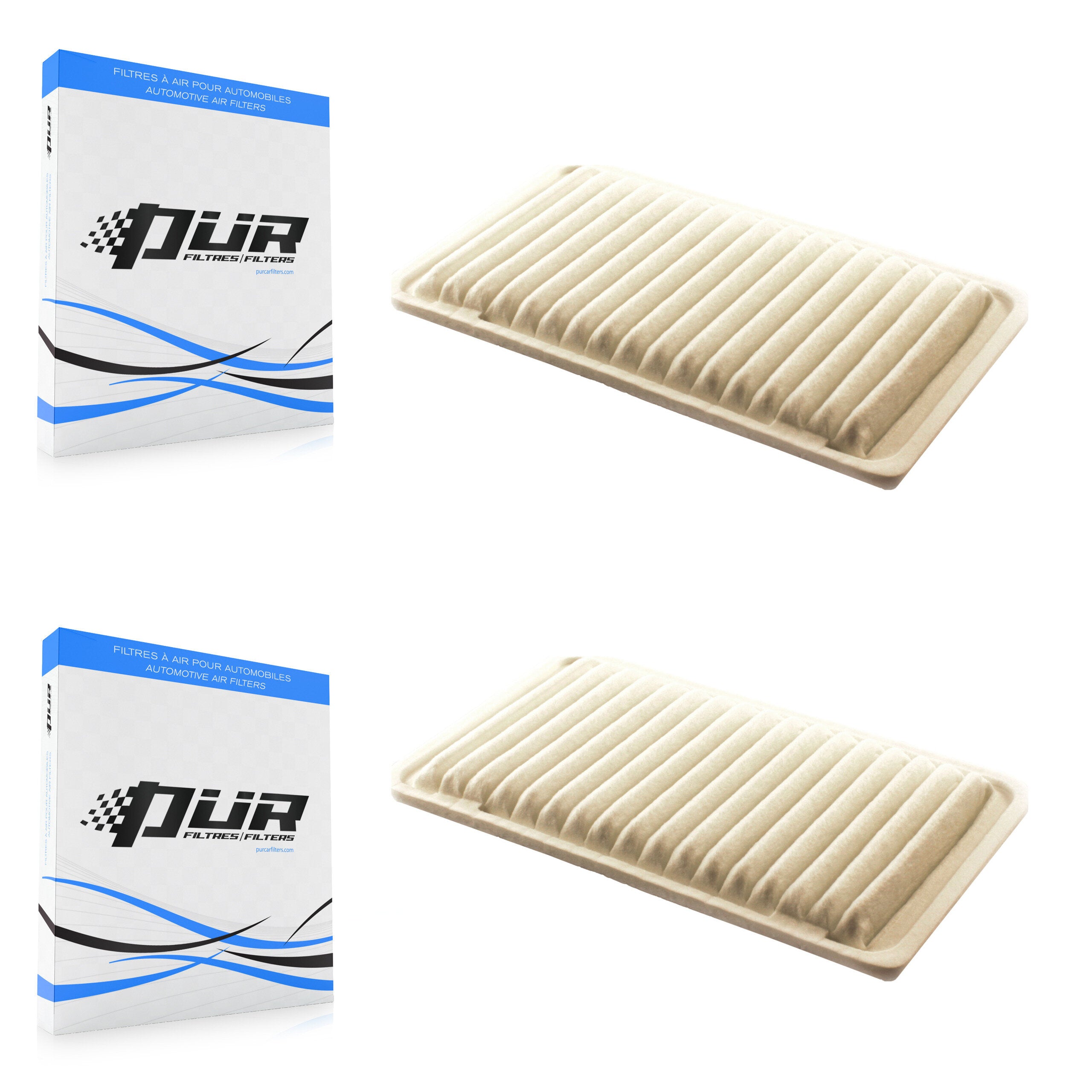 Engine Air Filter (2 Pack) For Toyota Camry Sienna Highlander Lexus RX350 RX330 Solara K57-100002