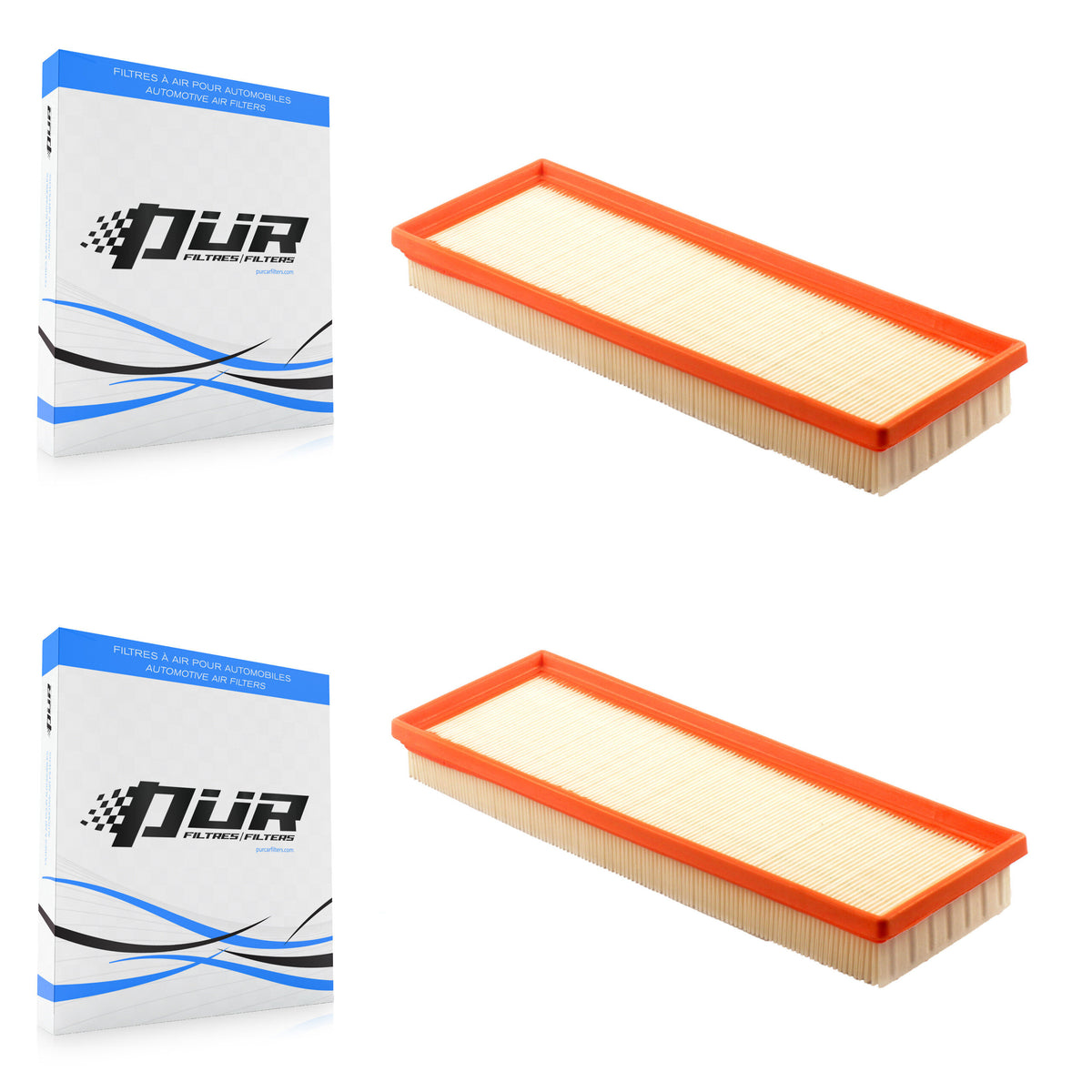 Engine Air Filter (2 Pack) For 2012-2017 Fiat 500 1.4L with Naturally Aspirated K57-100057