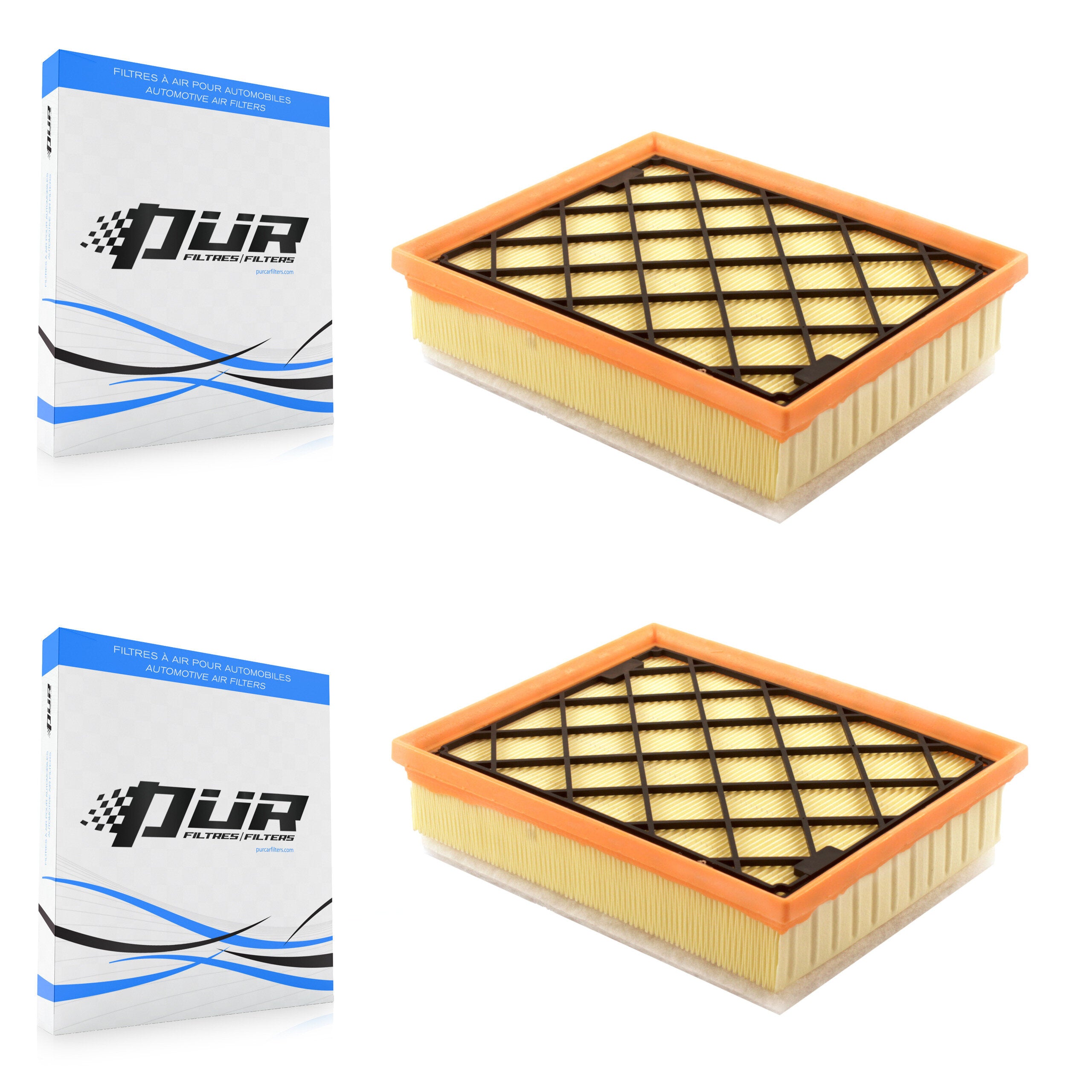 Engine Air Filter (2 Pack) For Ford Edge Fusion Lincoln Nautilus MKX MKZ Continental GT K57-100180