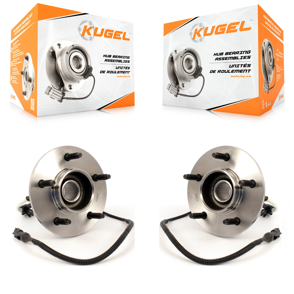Front Wheel Bearing And Hub Assembly Pair For Ford F-150 4WD with 4-Wheel ABS K70-100375