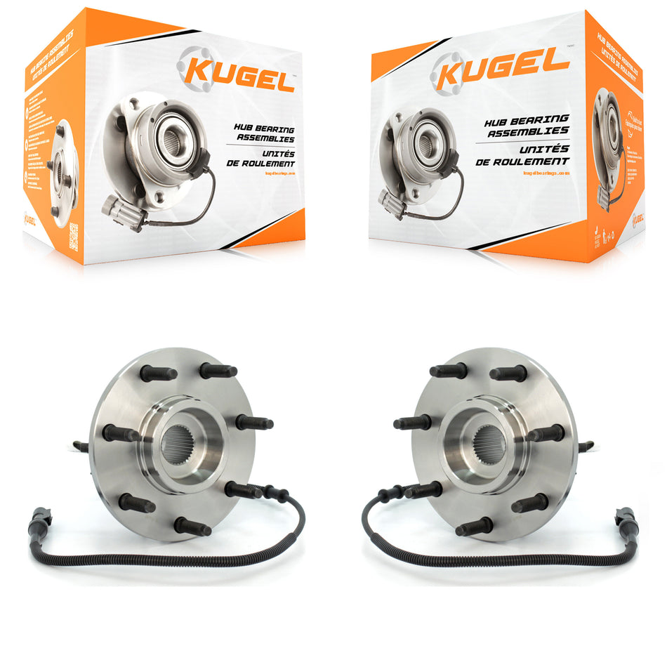 Front Wheel Bearing And Hub Assembly Pair For Ford F-150 Heritage F-250 4WD with 4-Wheel ABS K70-100386