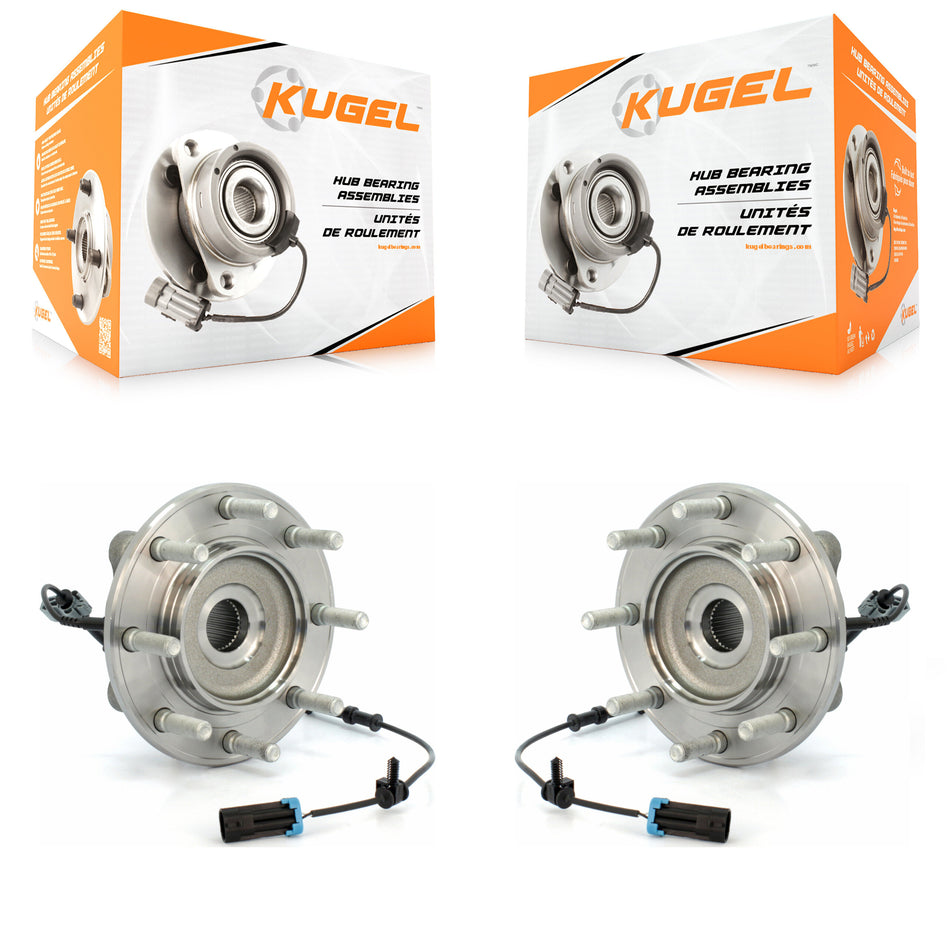 Front Wheel Bearing And Hub Assembly Pair For 2007-2010 Chevrolet Silverado 3500 HD GMC Sierra With Heavy Duty Suspension K70-100431