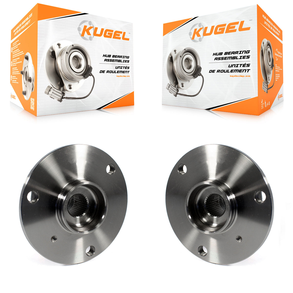 Rear Wheel Bearing And Hub Assembly Pair For 2008-2018 Smart Fortwo K70-100740