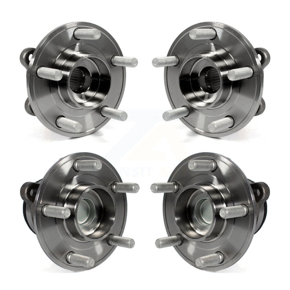 Front Rear Wheel Bearing & Hub Assembly Kit For Ford Fusion Lincoln MKZ Police Responder Hybrid SSV Plug-In K70-101159