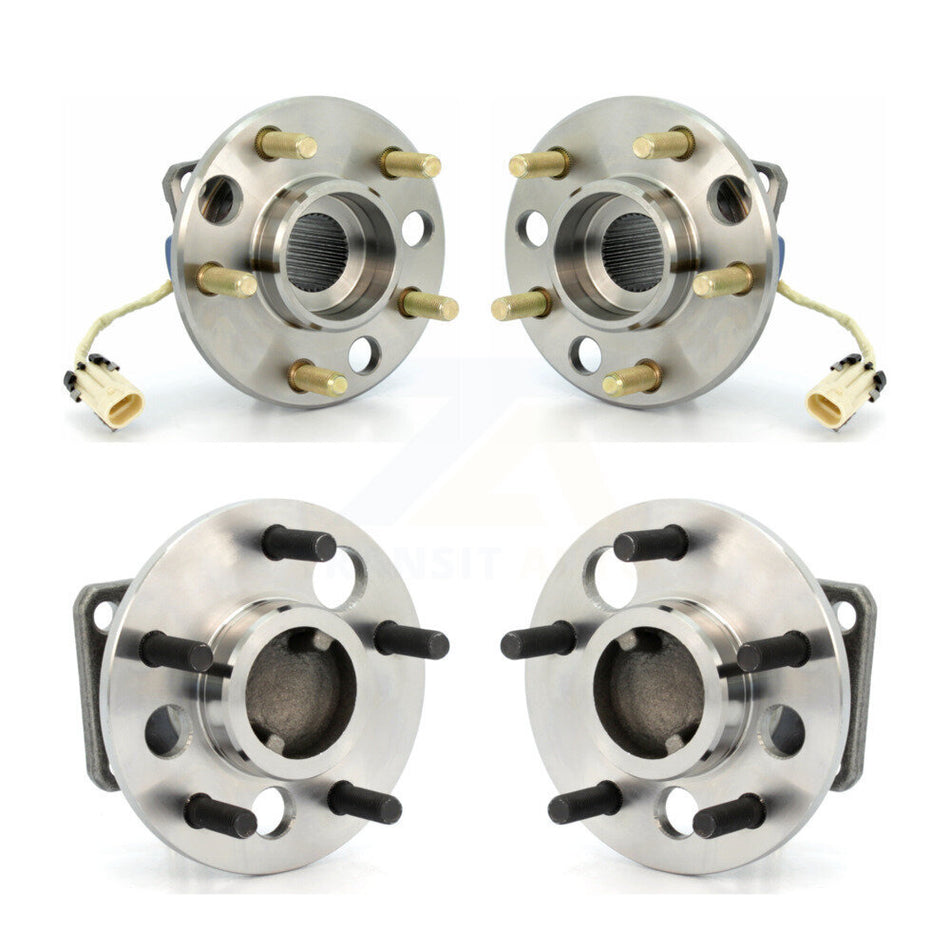 Front Rear Wheel Bearing & Hub Assembly Kit For 1991 Buick LeSabre Non-ABS With 33 Splines K70-101165