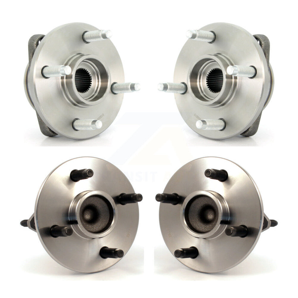 Front Rear Wheel Bearing & Hub Assembly Kit For Chevrolet Cobalt Saturn Ion Pontiac G5 Pursuit With 4 Lug Wheels Non-ABS K70-101203