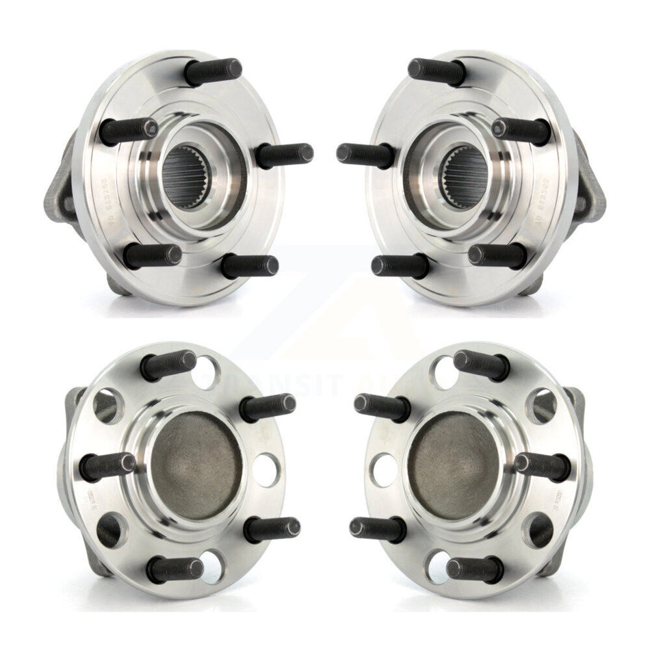 Front Rear Wheel Bearing & Hub Assembly Kit For 2009 Dodge Caliber Non-ABS K70-101251