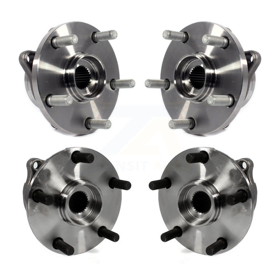 Front Rear Wheel Bearing & Hub Assembly Kit For 2008-2012 Subaru Impreza WRX STI K70-101274