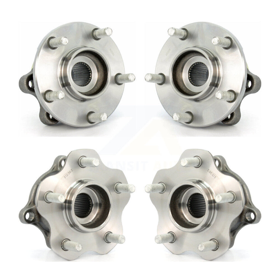 Front Rear Wheel Bearing & Hub Assembly Kit For 2003-2007 Nissan Murano AWD K70-101278