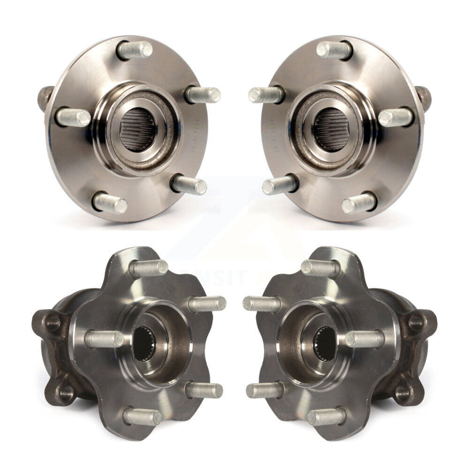 Front Rear Wheel Bearing & Hub Assembly Kit For 2014-2015 Nissan Rogue Select AWD K70-101357