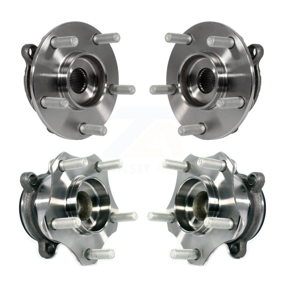 Front Rear Wheel Bearing & Hub Assembly Kit For Mazda 3 Sport Vehicles Manufactured In Mexico K70-101461
