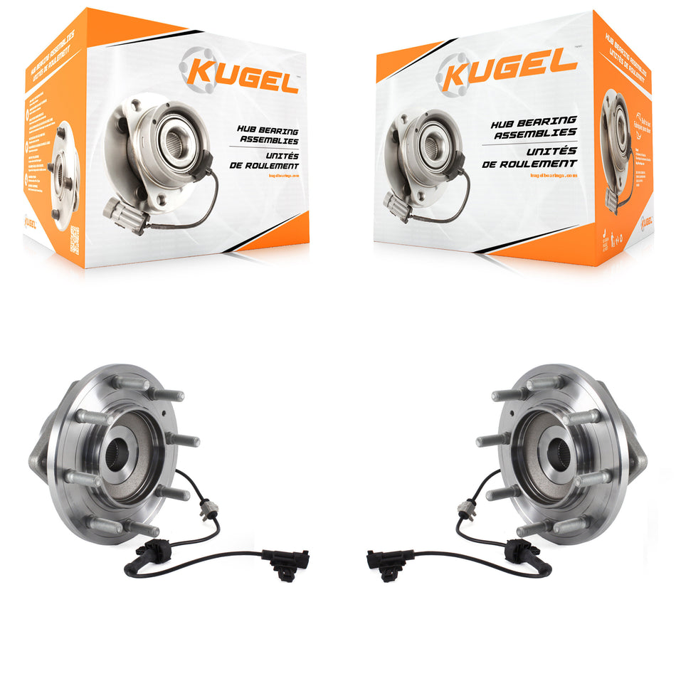 Front Wheel Bearing And Hub Assembly Pair For 2011-2019 Chevrolet Silverado 3500 HD GMC Sierra With Dual Rear Wheels 4WD K70-101491
