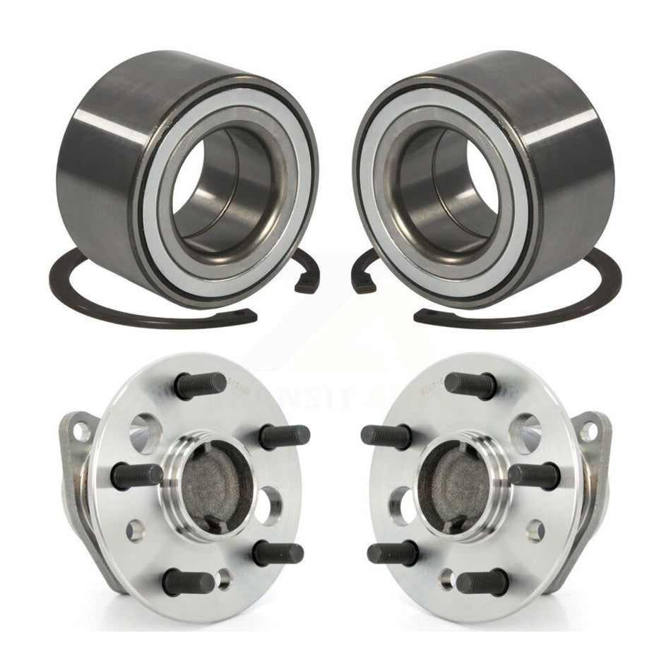 Front Rear Wheel Bearing And Hub Assembly Kit For 2002-2003 Toyota Camry Non-ABS Excluding Vehicles Manufactured In Japan K70-101524
