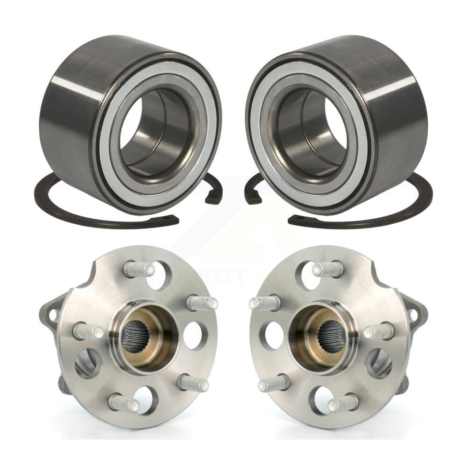 Front Rear Wheel Bearing And Hub Assembly Kit For 2001-2005 Toyota RAV4 AWD K70-101526