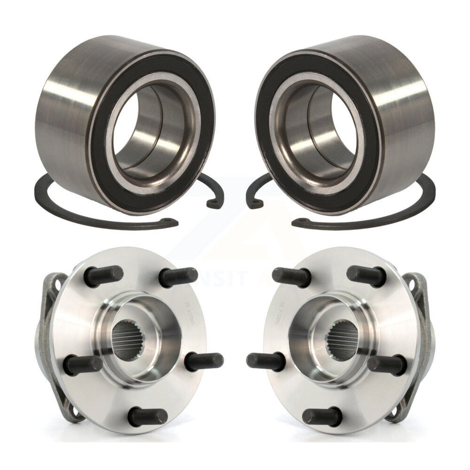 Front Rear Wheel Bearing And Hub Assembly Kit For 2007-2012 Mazda CX-7 AWD K70-101590