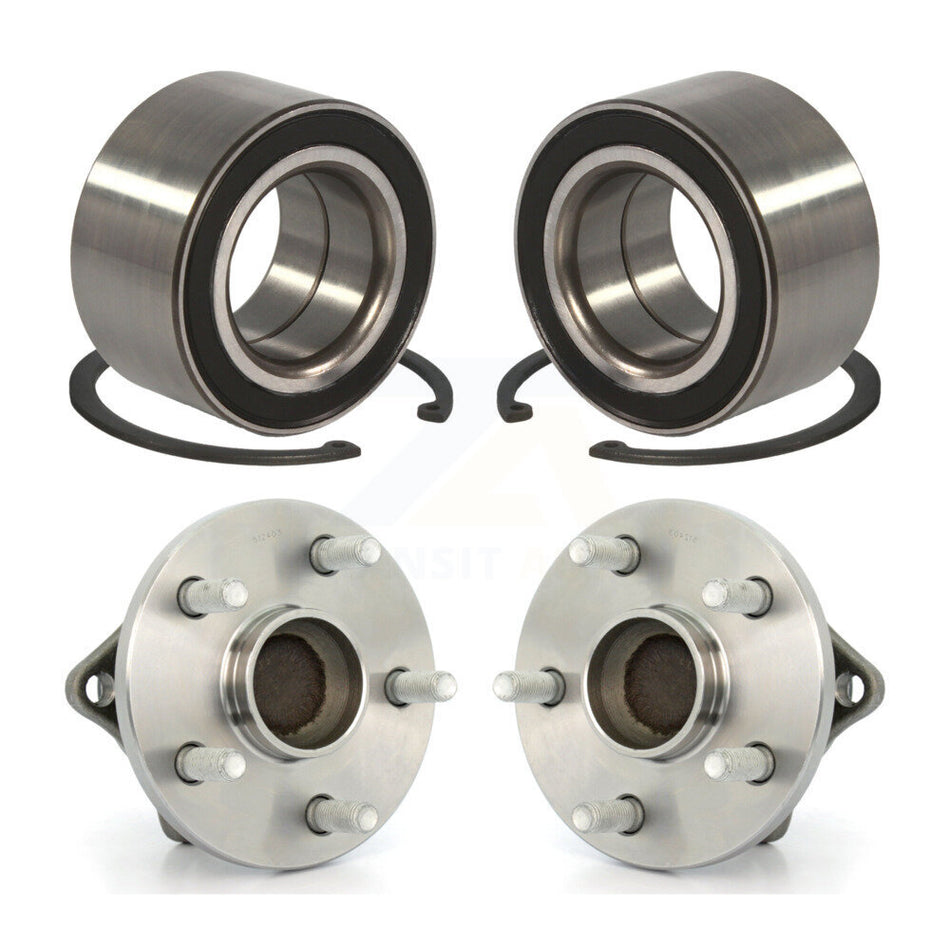 Front Rear Wheel Bearing And Hub Assembly Kit For 2009-2012 Toyota Corolla 2.4L K70-101592