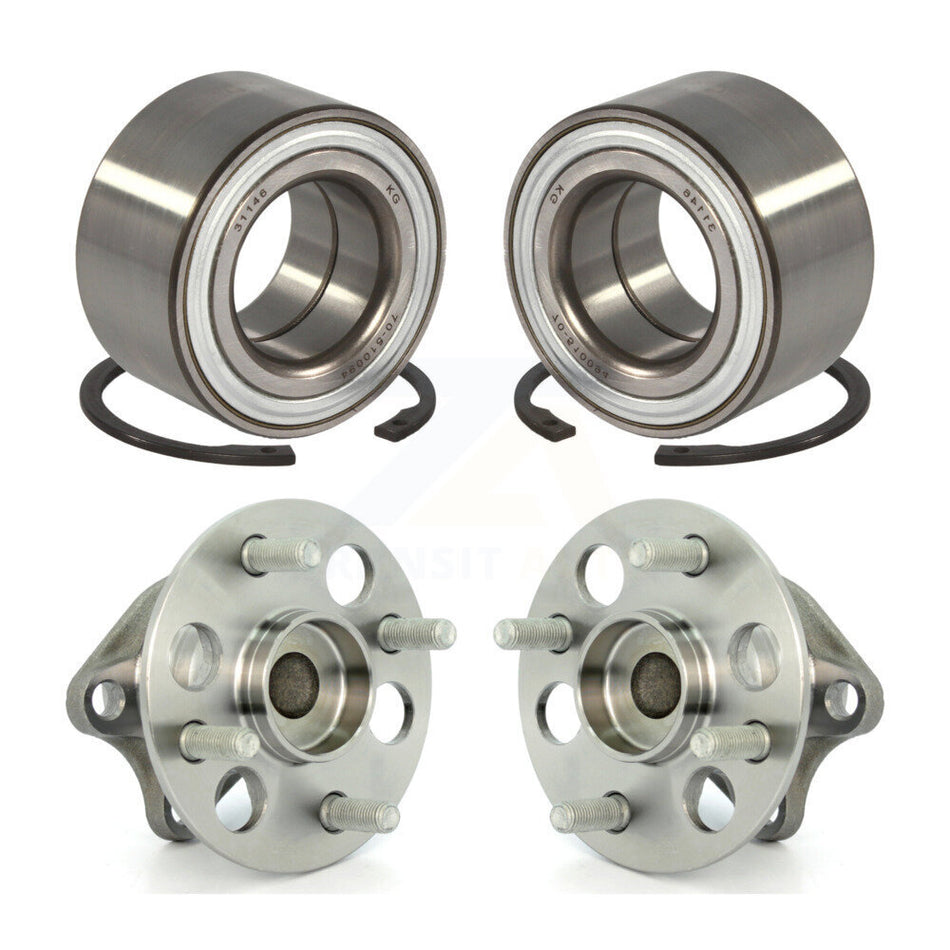 Front Rear Wheel Bearing And Hub Assembly Kit For 2006-2007 Toyota Yaris Non-ABS K70-101655