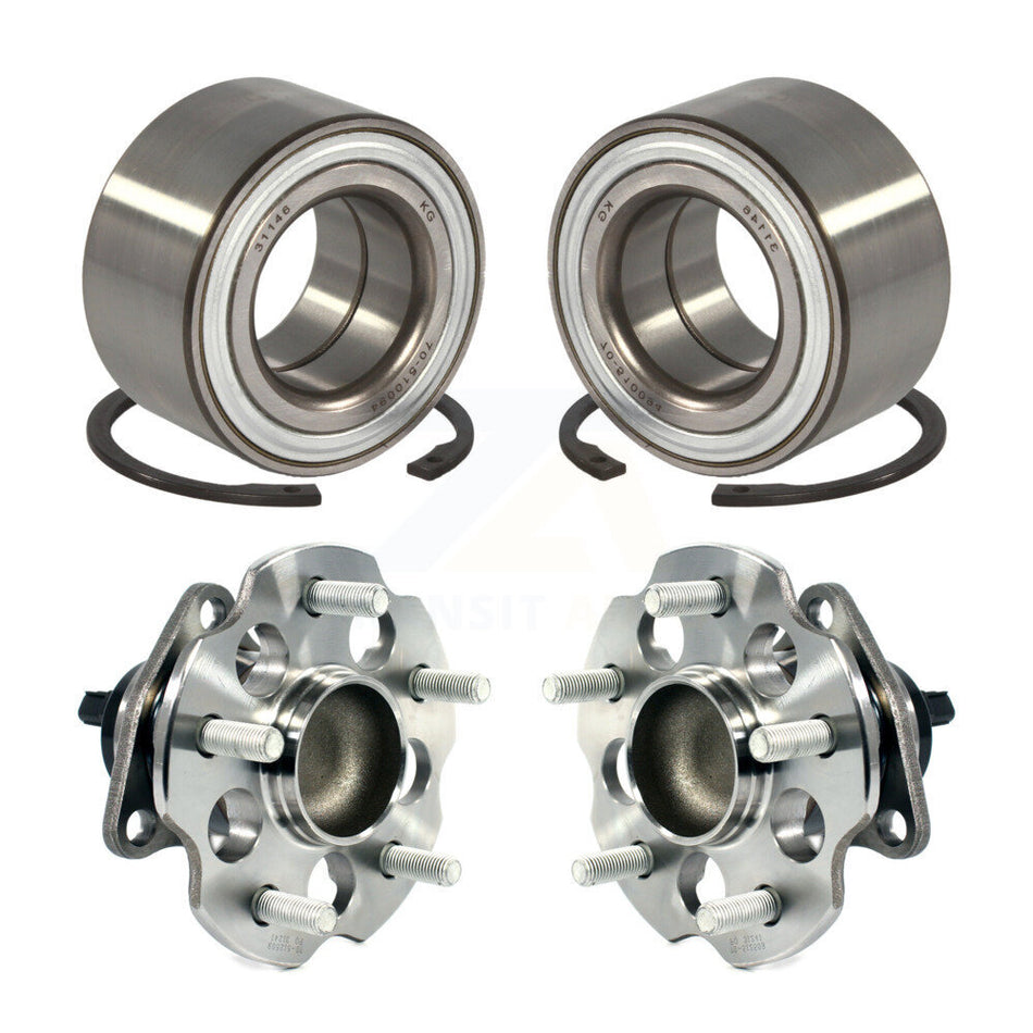Front Rear Wheel Bearing And Hub Assembly Kit For 2017-2018 Toyota Prius V K70-101656