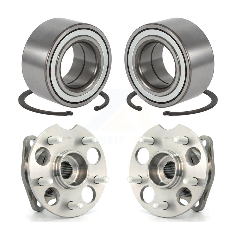 Front Rear Wheel Bearing And Hub Assembly Kit For 2008-2013 Toyota Highlander AWD K70-101662