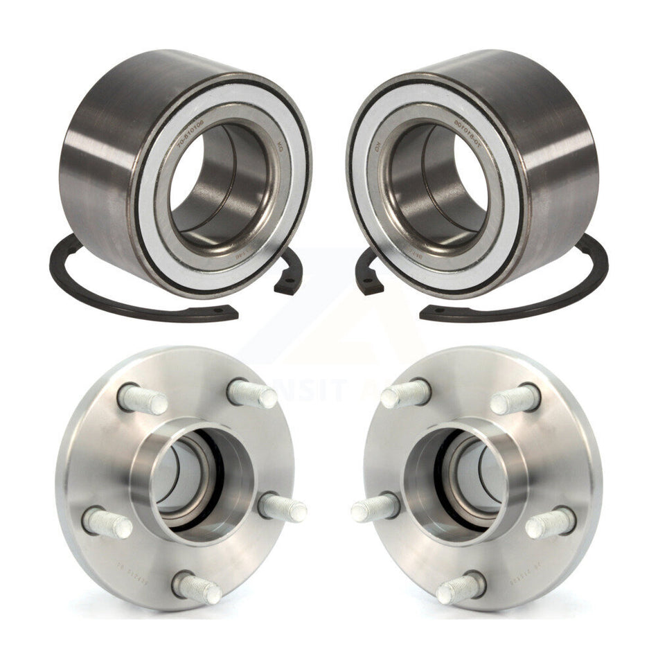 Front Rear Wheel Bearing And Hub Assembly Kit For 2010-2013 Ford Transit Connect K70-101672