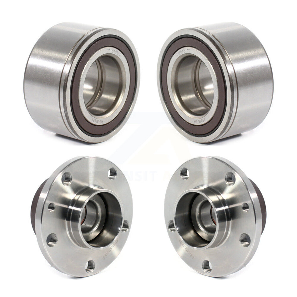 Front Rear Wheel Bearing And Hub Assembly Kit For 2014-2017 Fiat 500L K70-101693