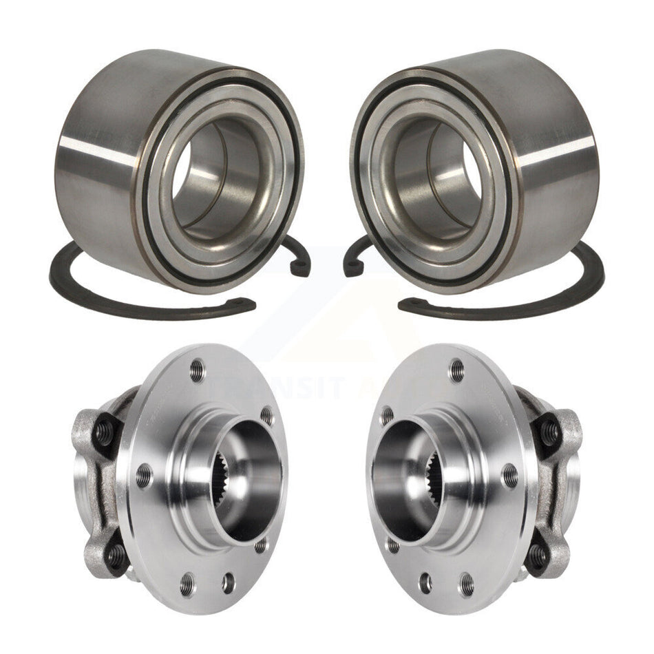 Front Rear Wheel Bearing And Hub Assembly Kit For 2016-2018 Fiat 500X AWD K70-101798