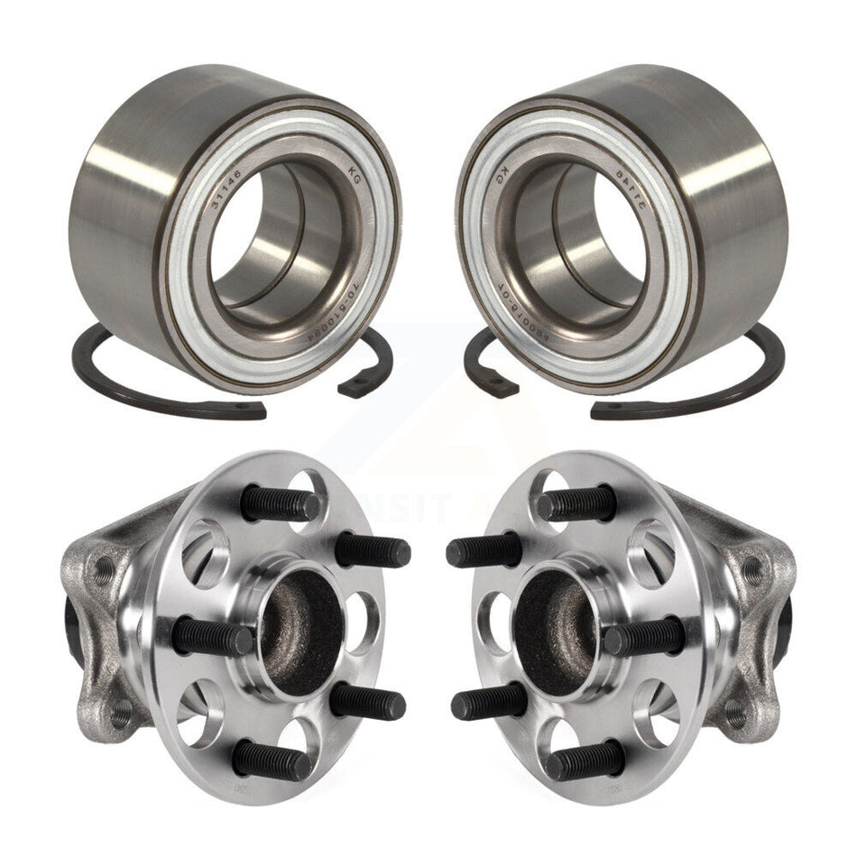 Front Rear Wheel Bearing And Hub Assembly Kit For 2018-2019 Toyota Prius Prime K70-101802