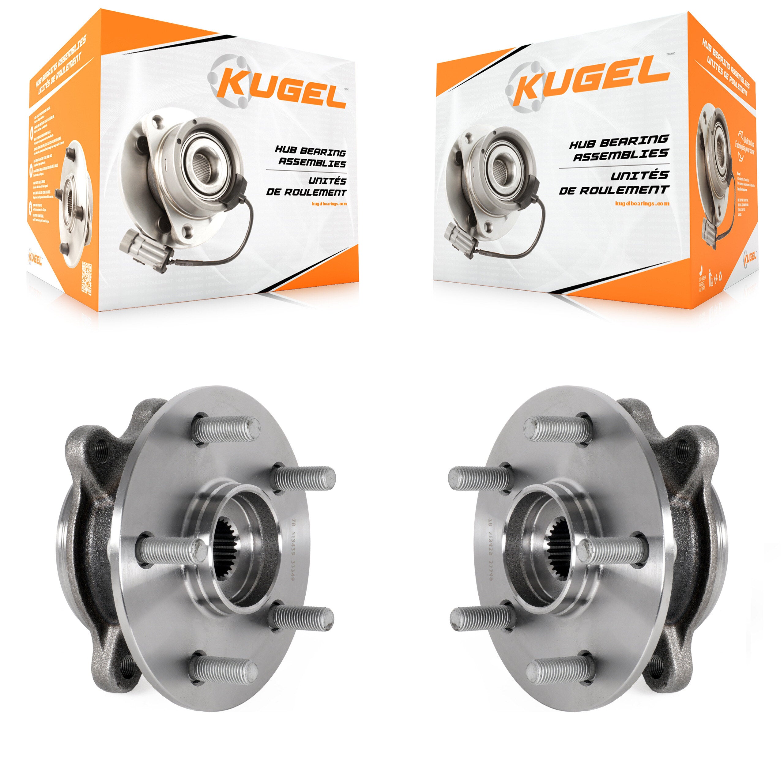 Front Wheel Bearing And Hub Assembly Pair For Toyota Camry Lexus ES250 Avalon K70-101808