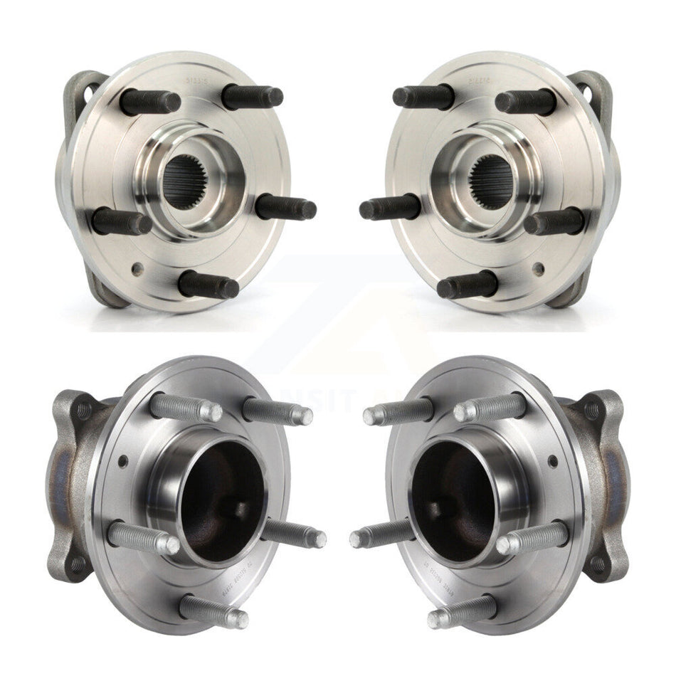Front Rear Wheel Bearing & Hub Assembly Kit For 2013 Chevrolet Cruze With 16" Factory Wheels K70-101816
