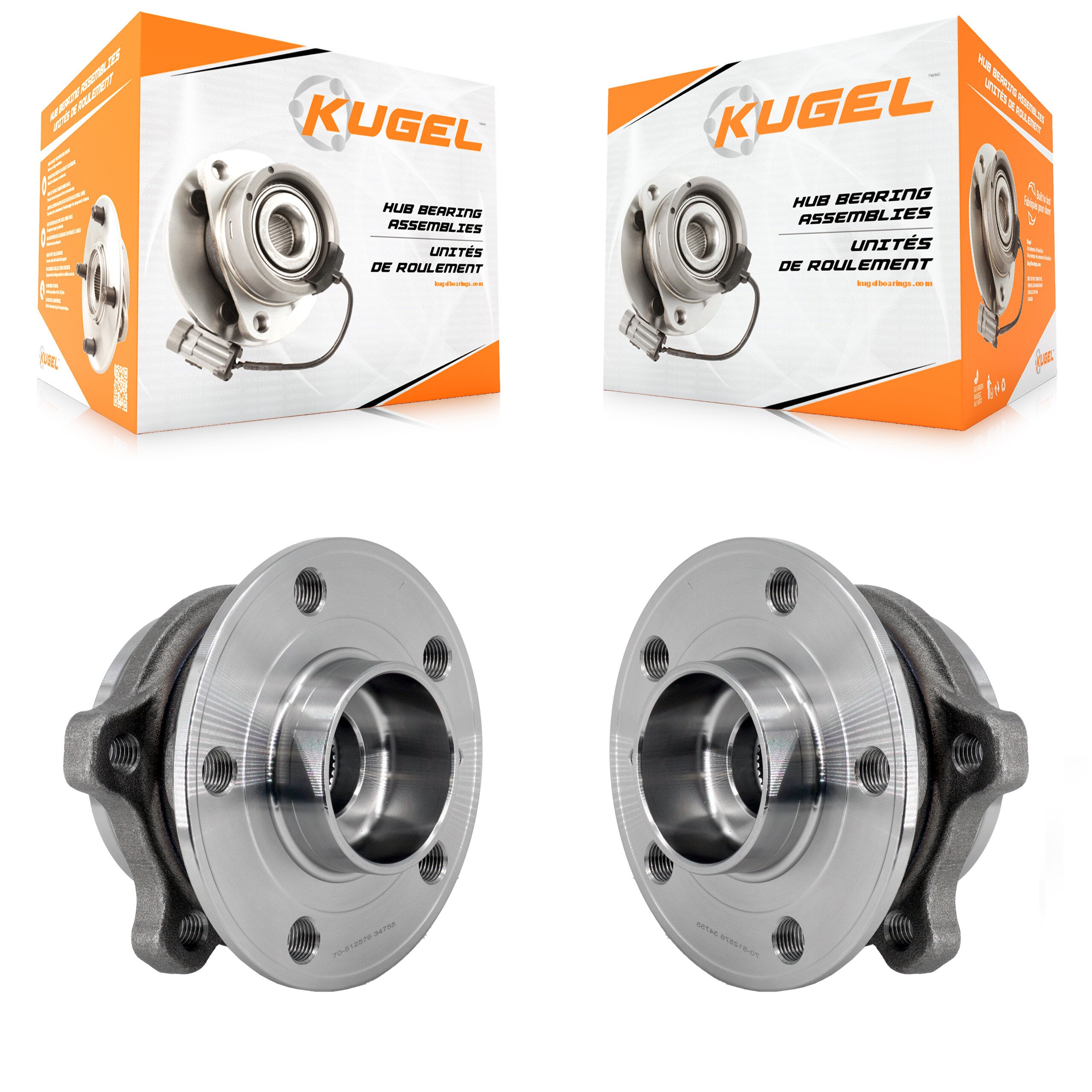 Front Wheel Bearing Hub Assembly Pair For Volvo XC60 XC90 XC40 Recharge S60 V60 Cross V90 K70-101953