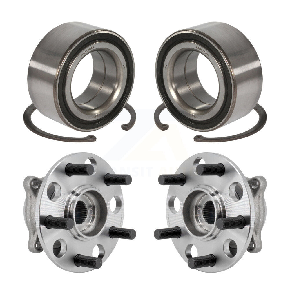 Front Rear Wheel Bearing And Hub Assembly Kit For 2009-2013 Acura TL AWD K70-101984
