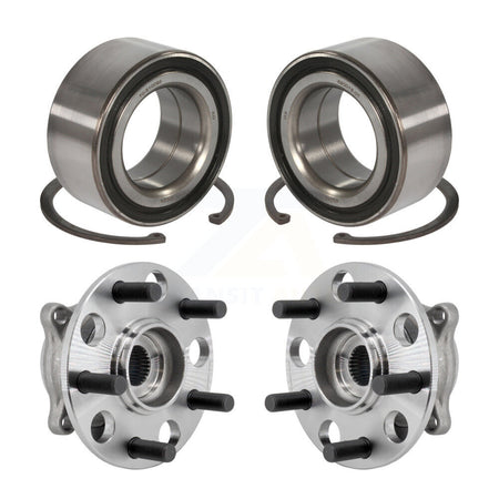 Front Rear Wheel Bearing And Hub Assembly Kit For 2009-2013 Acura TL AWD K70-101984