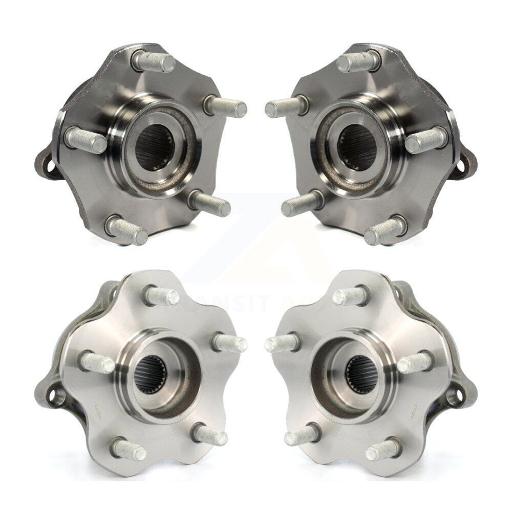 Front Rear Wheel Bearing & Hub Assembly Kit For Nissan Rogue Vehicles Manufactured In USA K70-101998