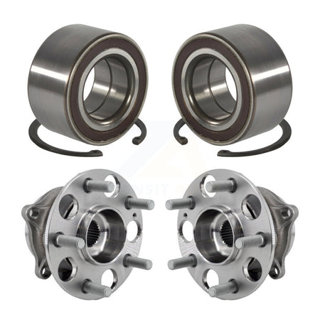 Front Rear Wheel Bearing And Hub Assembly Kit For 2014-2016 Acura MDX AWD K70-102002