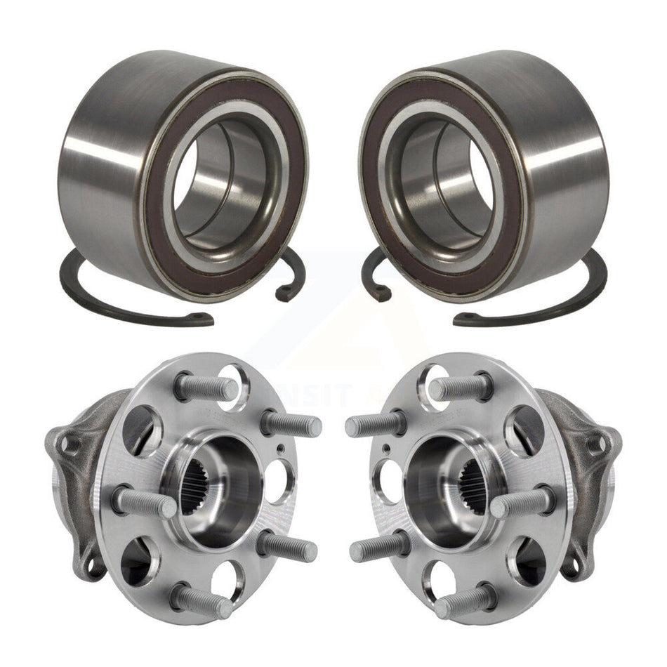 Front Rear Wheel Bearing And Hub Assembly Kit For 2014-2016 Acura MDX AWD K70-102002