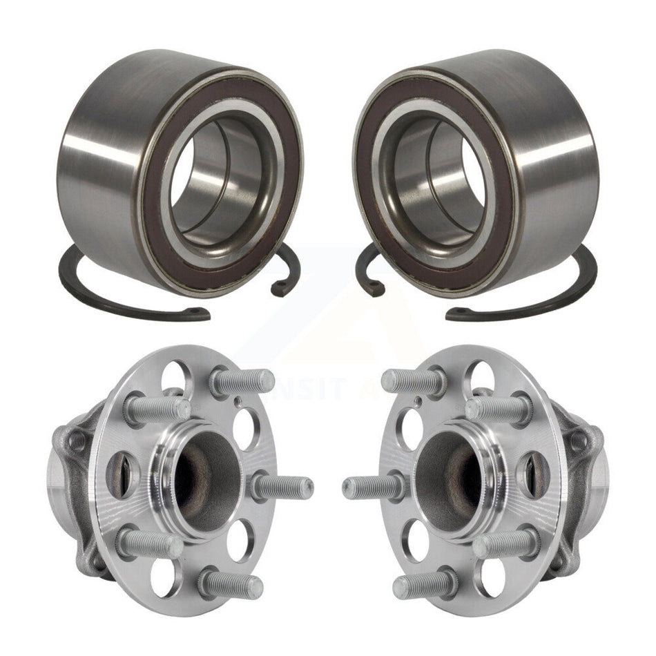 Front Rear Wheel Bearing And Hub Assembly Kit For 2018-2024 Honda Odyssey K70-102018