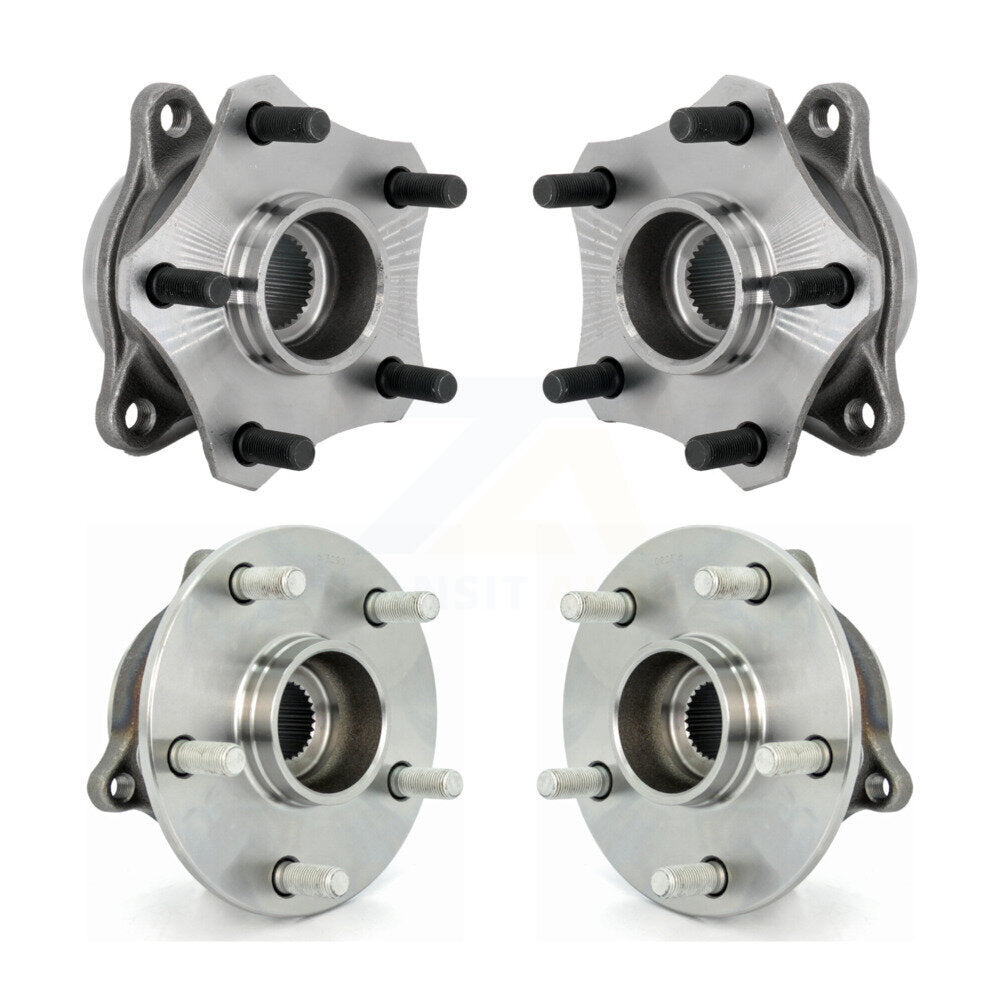 Front Rear Wheel Bearing & Hub Assembly Kit For 2010-2013 Suzuki Kizashi AWD K70-102026