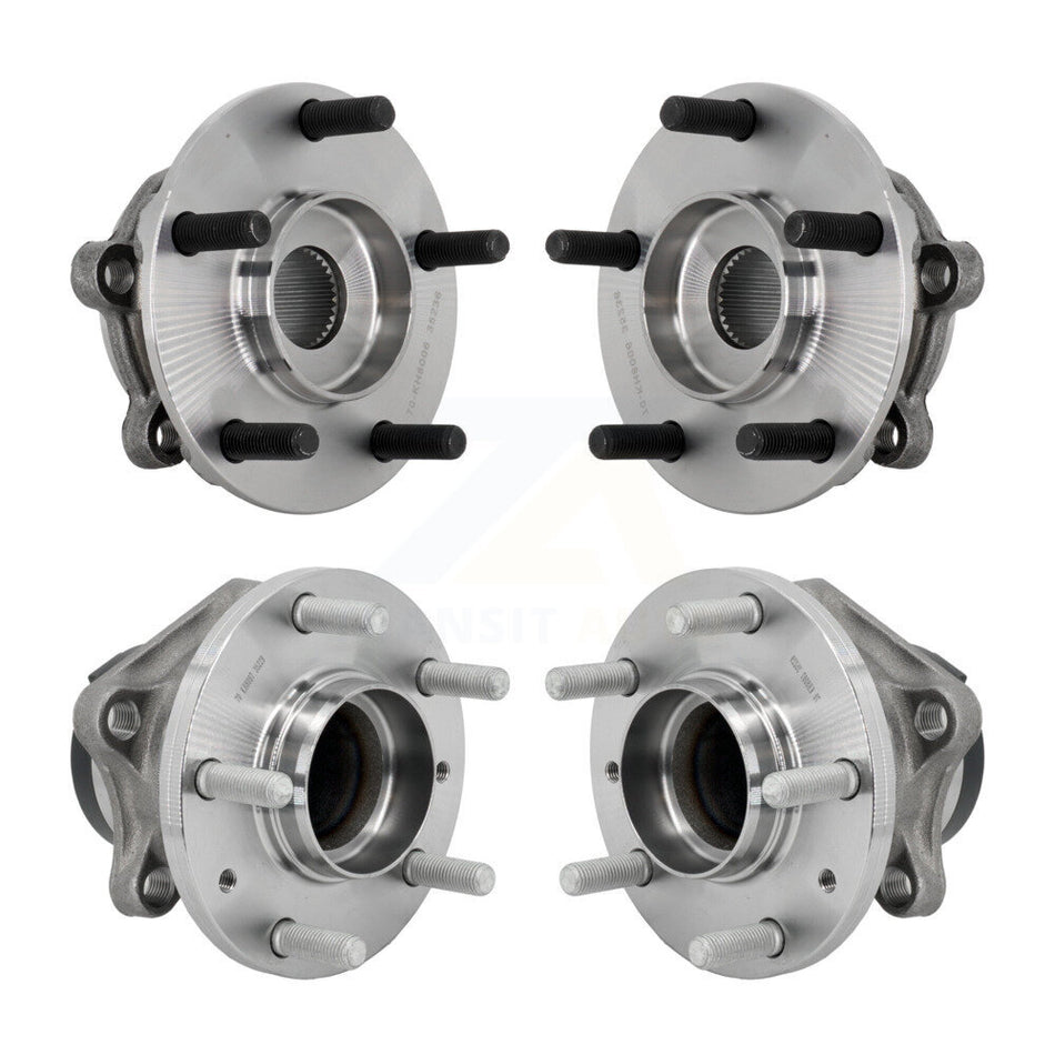 Front Rear Wheel Bearing & Hub Assembly Kit For 2016-2021 Mazda CX-9 FWD K70-102030