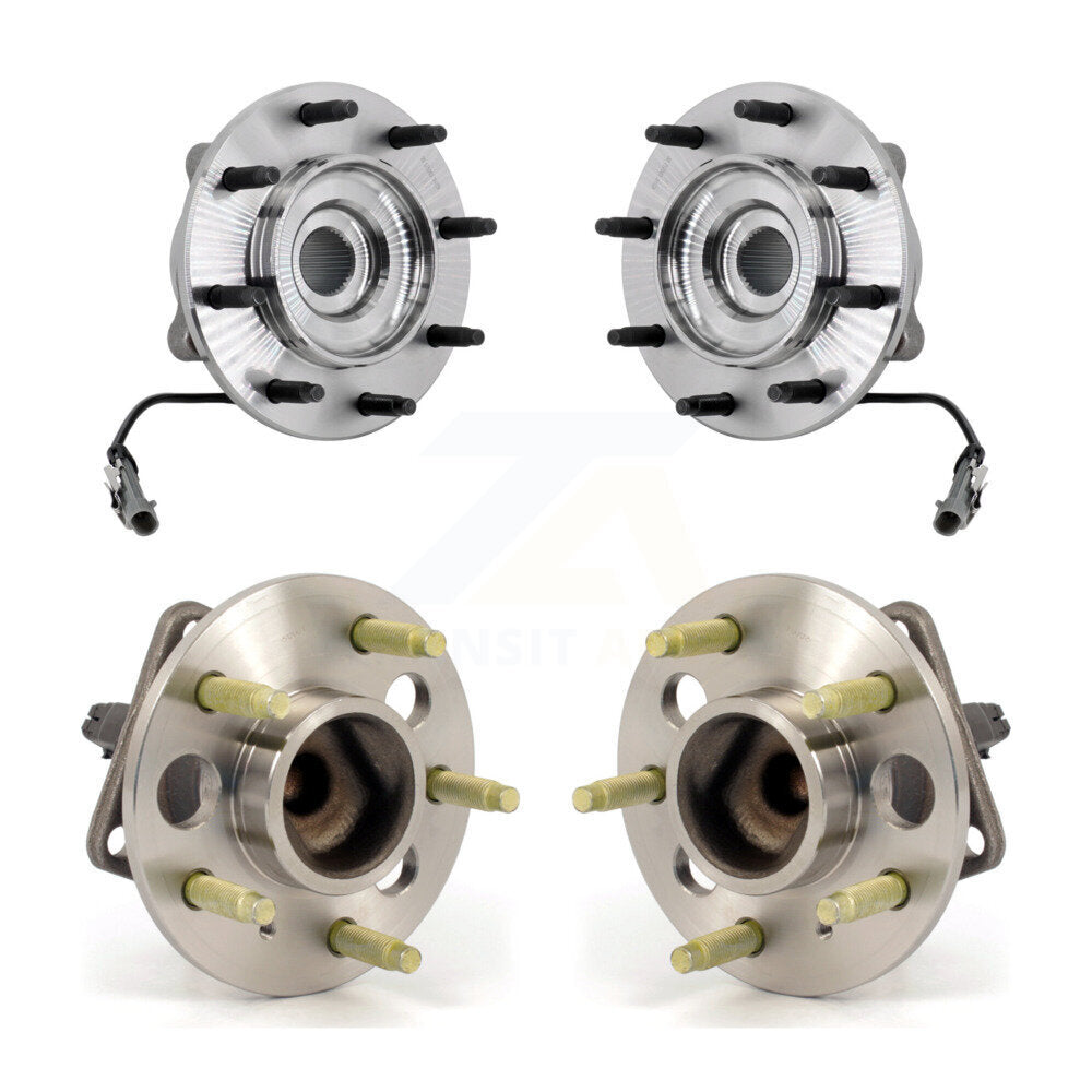 Front Rear Wheel Bearing & Hub Assembly Kit For 06-11 Cadillac DTS With Heavy Duty Brakes K70-102043