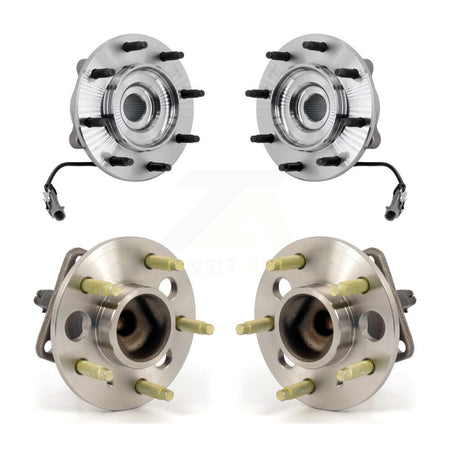 Front Rear Wheel Bearing & Hub Assembly Kit For 06-11 Cadillac DTS With Heavy Duty Brakes K70-102043