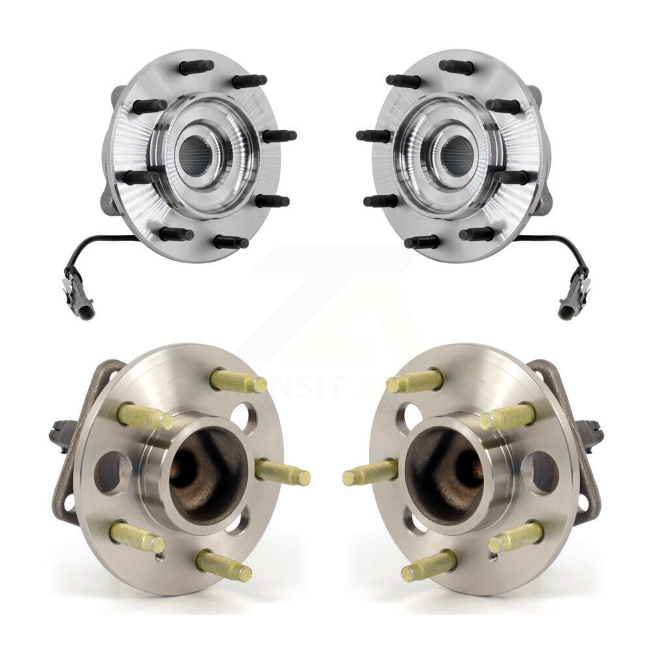 Front Rear Wheel Bearing & Hub Assembly Kit For 06-11 Cadillac DTS With Heavy Duty Brakes K70-102043
