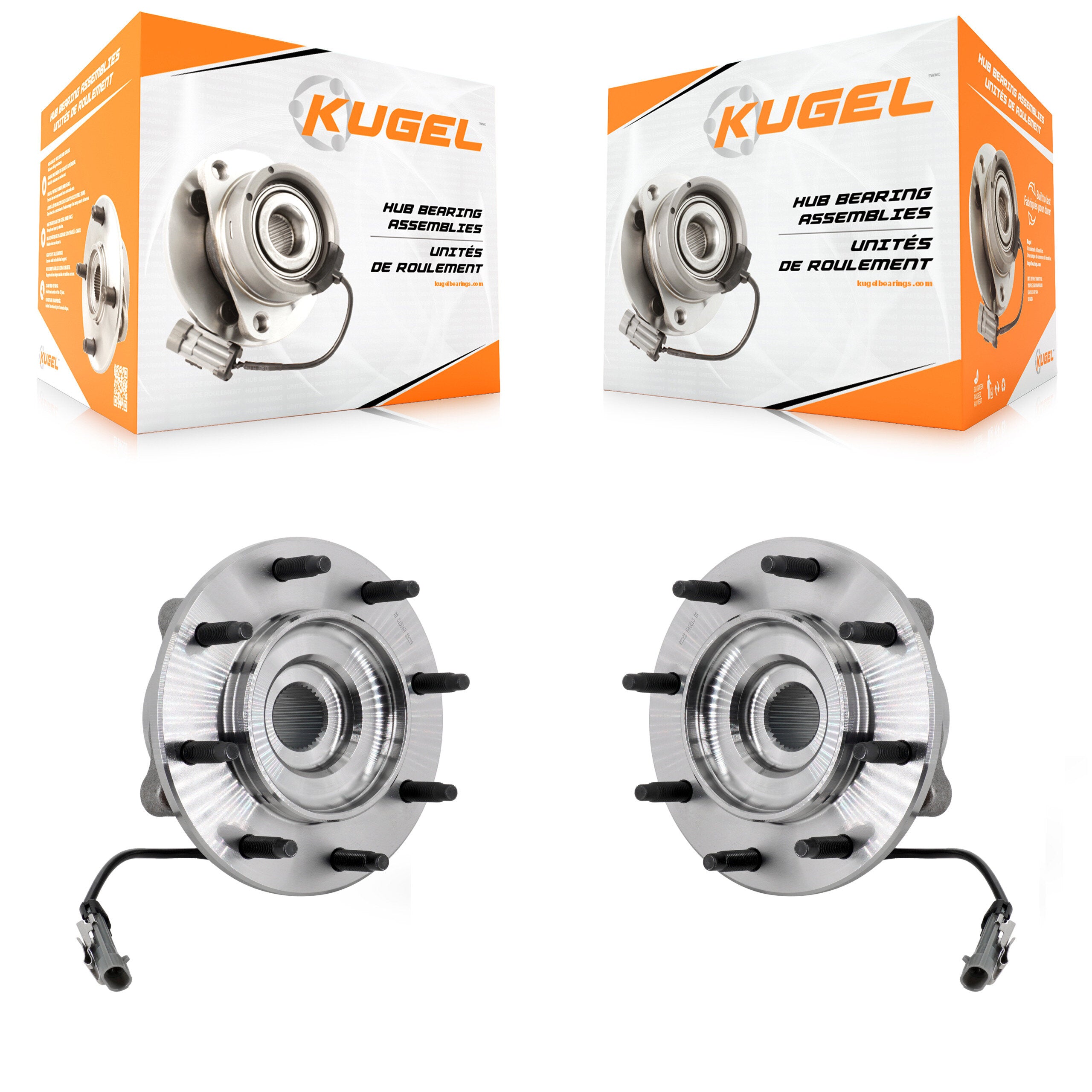 Front Wheel Bearing And Hub Assembly Pair For Cadillac DTS DeVille With Heavy Duty Brakes K70-102087