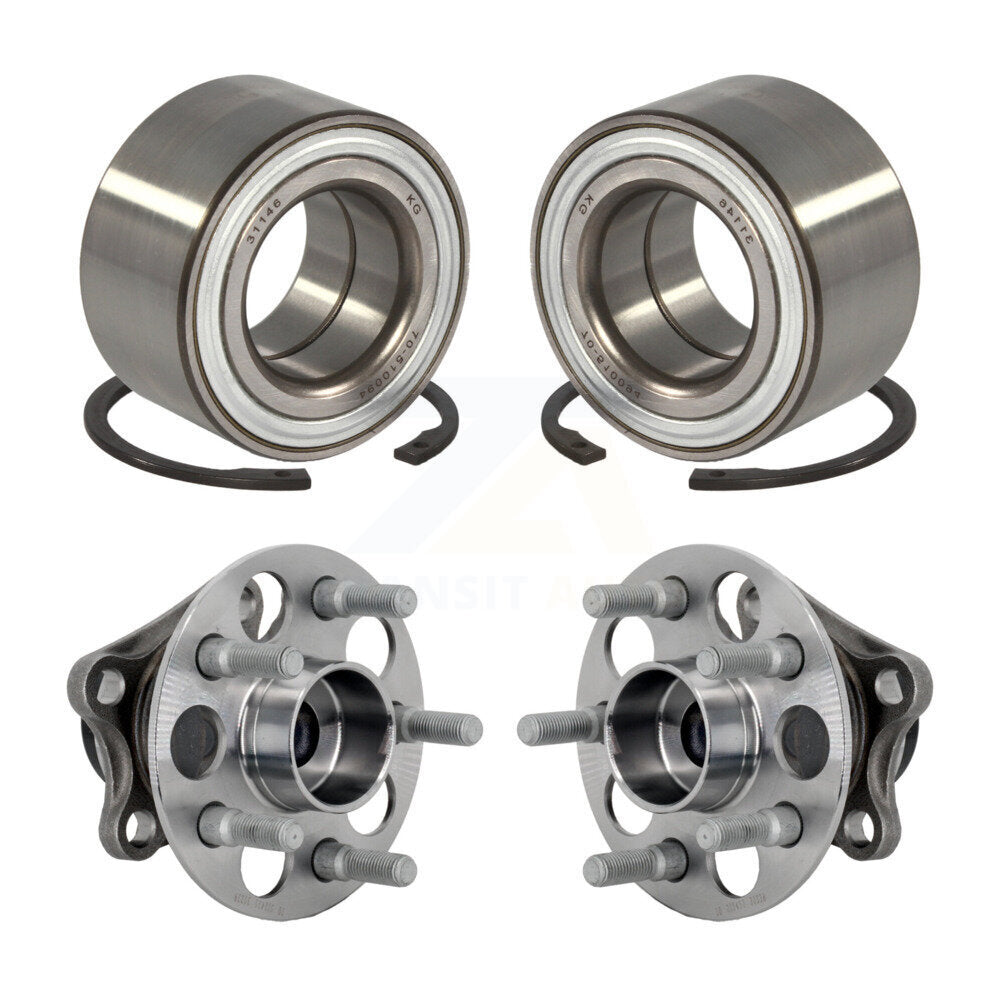 Front Rear Wheel Bearing And Hub Assembly Kit For 2008-2014 Scion xD K70-102136