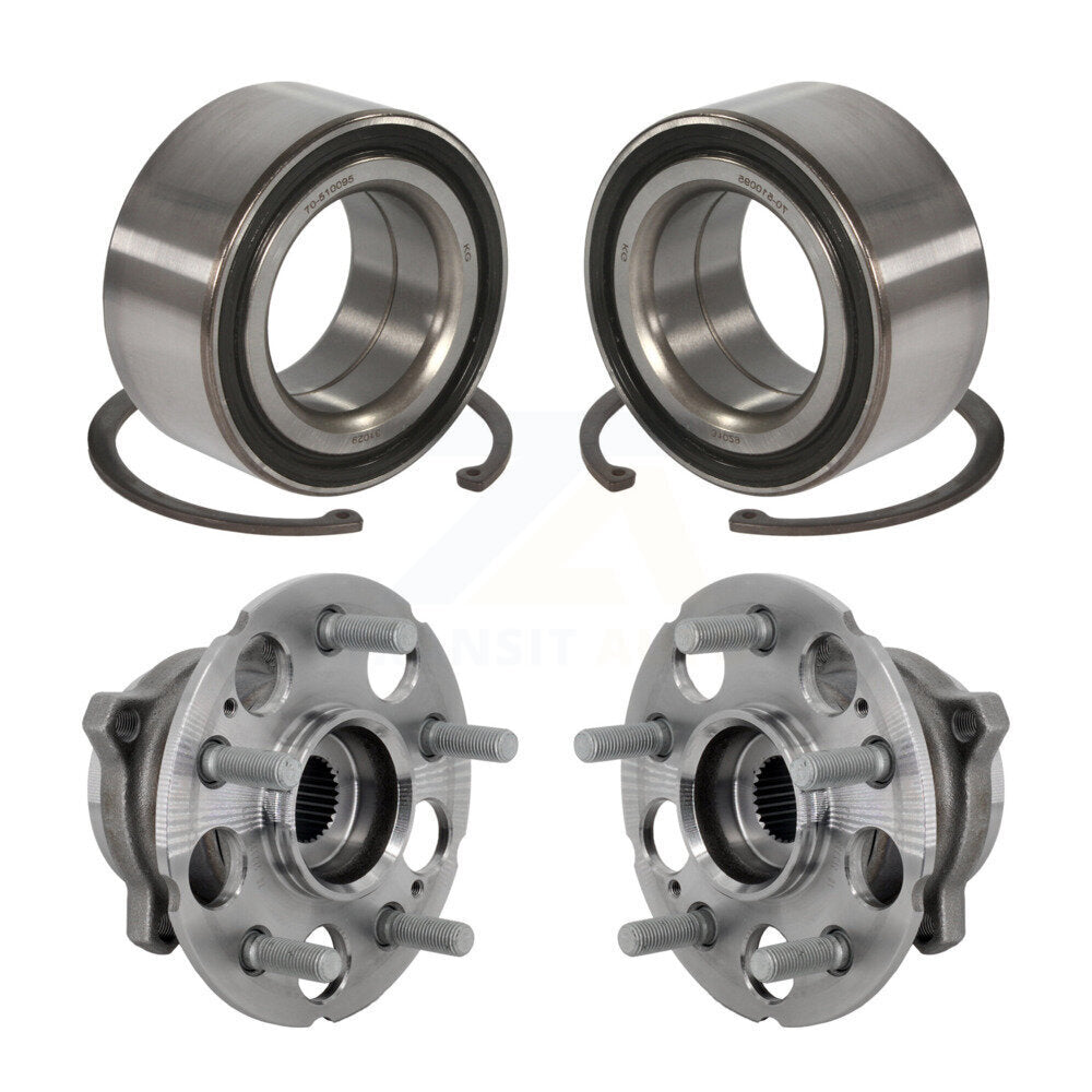 Front Rear Wheel Bearing And Hub Assembly Kit For Honda Accord Crosstour AWD K70-102139